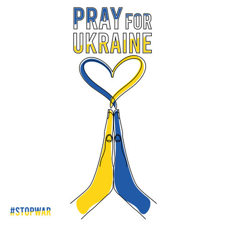 Pray for ukraine poster Vectorのイラスト素材