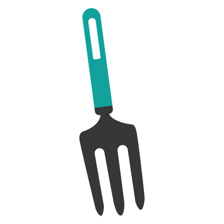 Colored gardening rake icon Vectorのイラスト素材