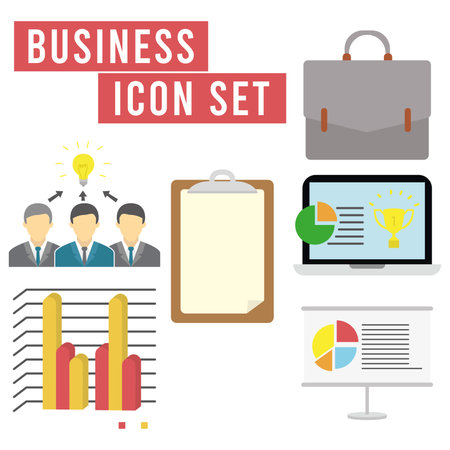 Business icons set Vectorのイラスト素材