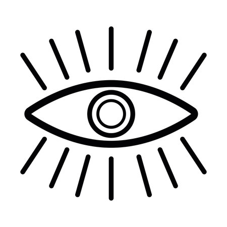 Eye yoga icon Vectorのイラスト素材