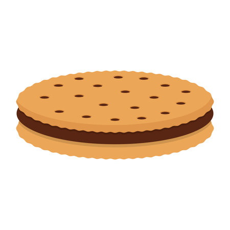 Colored chocolate cookie Vectorのイラスト素材