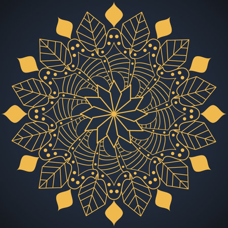 Golden mandala pattern Vectorのイラスト素材