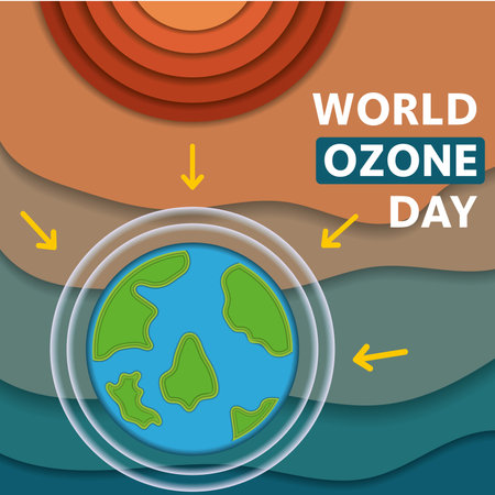 World ozone day Poster Vectorのイラスト素材