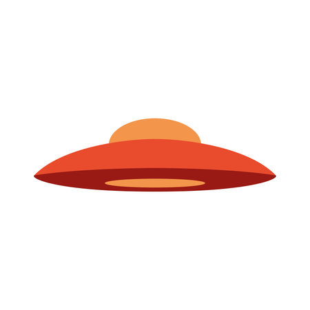Colored ufo spaceship icon Vectorのイラスト素材