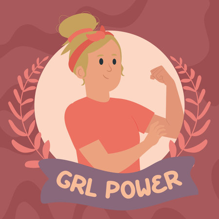 empowered woman character Vectorのイラスト素材