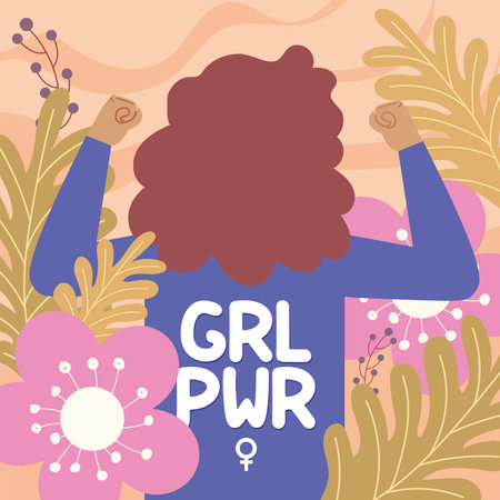 empowered woman character Vectorのイラスト素材