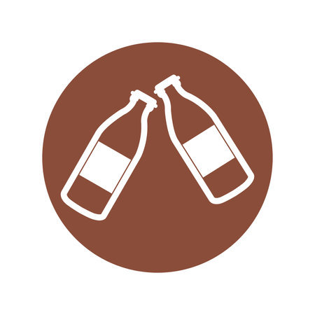 Isolated beer icon sticker Vectorのイラスト素材