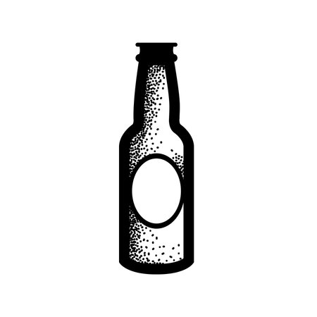 Isolated bottle beer sketch icon Vectorのイラスト素材
