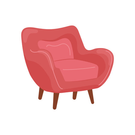 Cozy armchair with modern design Vectorのイラスト素材