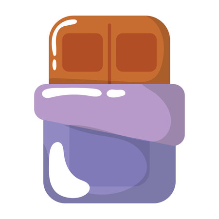 Wrapped chocolate bar icon. Vector illustrationのイラスト素材