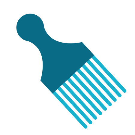 Wide tooth hair pick. Vector illustrationのイラスト素材