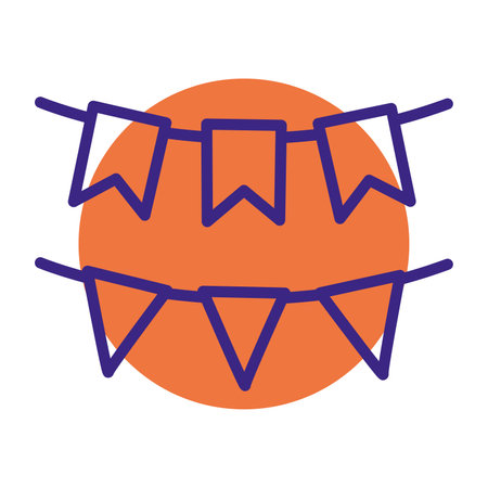 Colorful party flag bunting. Vector illustrationのイラスト素材