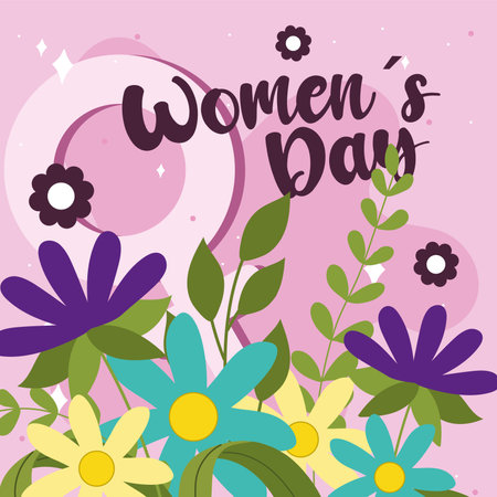 Floral womens day decor. Vector illustrationのイラスト素材