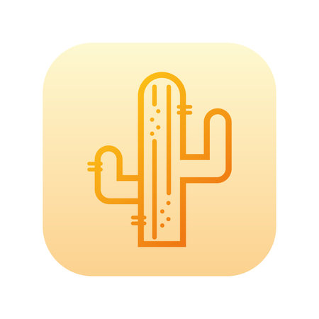 Cactus desert icon. Vector illustrationのイラスト素材