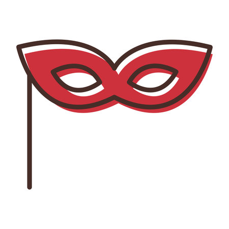 Red carnival party mask. Vector illustrationのイラスト素材