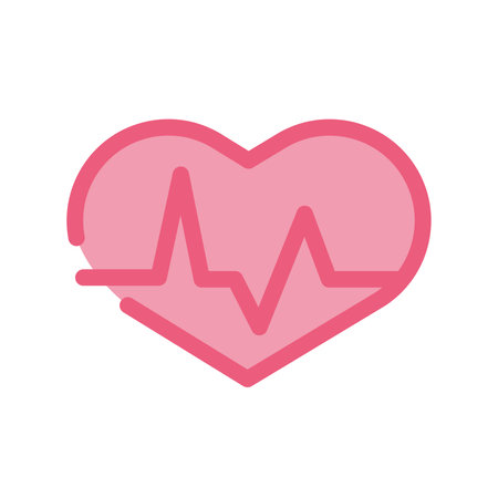 Heartbeat health icon shape. Vector illustrationのイラスト素材