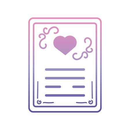 Love certificate icon. Vector illustrationのイラスト素材