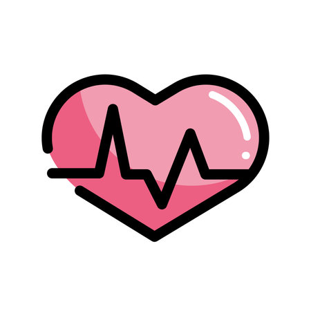 Heartbeat health icon shape. Vector illustrationのイラスト素材