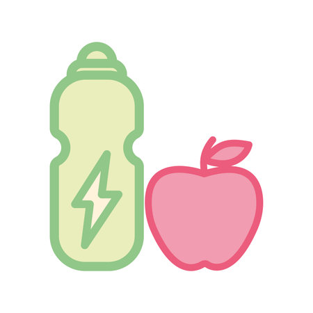 Energy drink with apple. Vector illustrationのイラスト素材