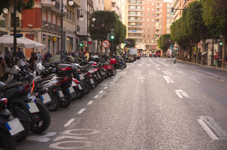 View of a street of a big cityのeditorial素材