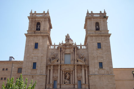 August 2019. Valencia, Spain. Main facade of the monastery of San Miguel de los Reyes in Valenciaのeditorial素材