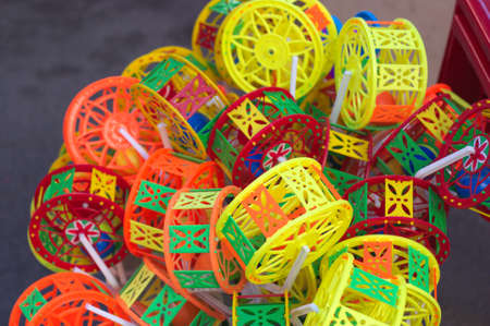 Assorted assortment of brightly colored ride-on wheels for children to play on as they walk
