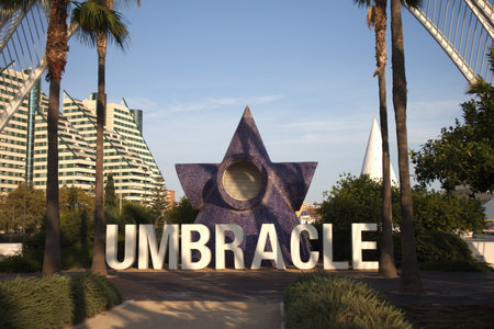 October, 2020. Valencia, Spain. Detail of a statue from the Jardin del Umbracle in Valencia, Spainのeditorial素材
