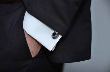 groom with hand in pocketの写真素材