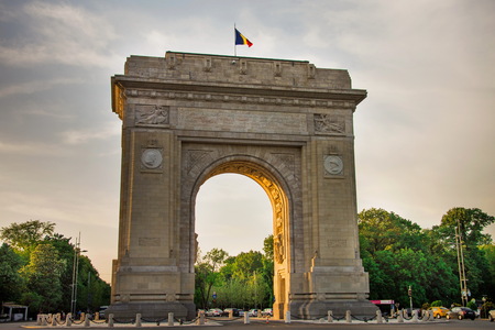 Bucharest, Romania. Arcul de Triumf ( Arch of Triumph )2017のeditorial素材