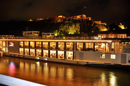 Festung Ehrenbreitstein, Koblenz, Deutschland ,at night in 2015のeditorial素材