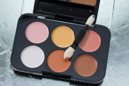 Professional pallet of eyeshadowの写真素材