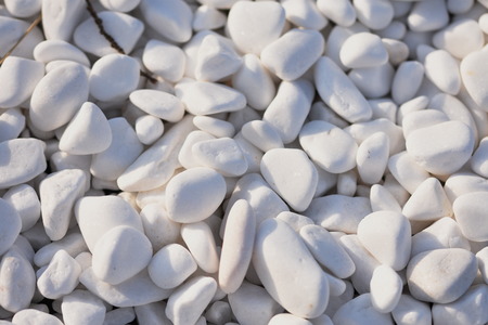 White pebbles texture or backgroundの写真素材