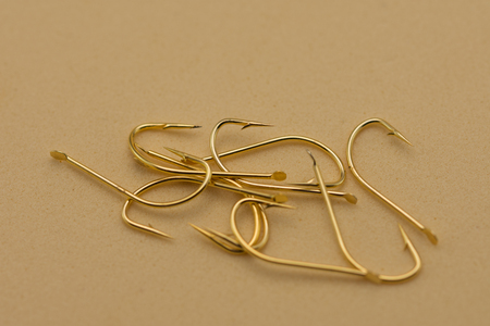 golden fishings hookの写真素材