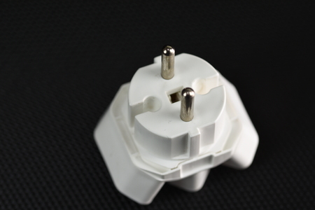 white Triple electrical plug
