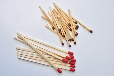 Matches isolated on white background