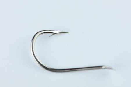 silver fishing hook
