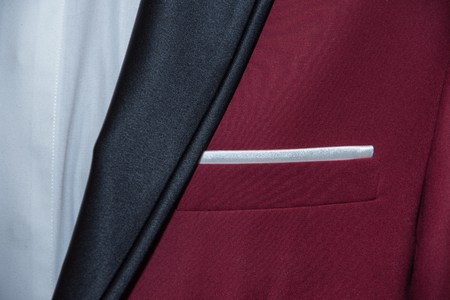 Classic suit, shirt and tie, close-upの写真素材