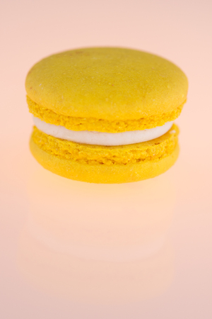 Yellow  Macaron (French Macaroon)の写真素材