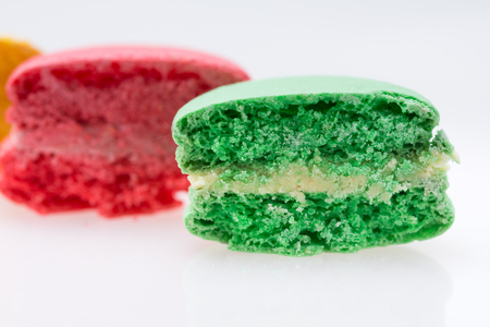 Green  French macaronsの写真素材