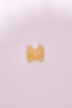 letter H ,shaped pasta.の写真素材