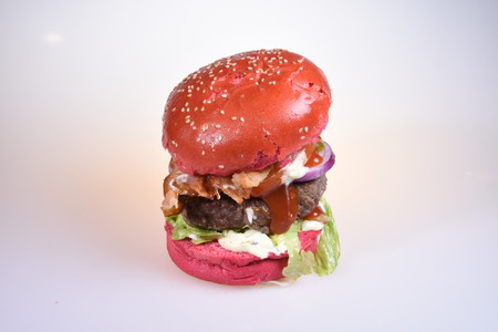 Red tasty burgerの写真素材