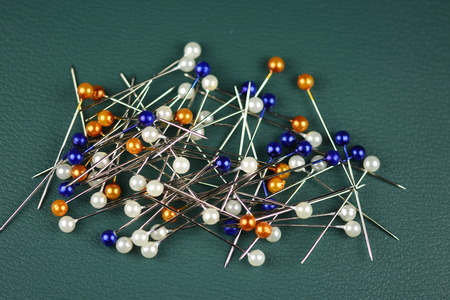 Pins for needlework closeup