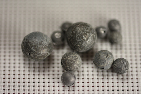 Fishing accessories for summer , ,lead ballsの写真素材