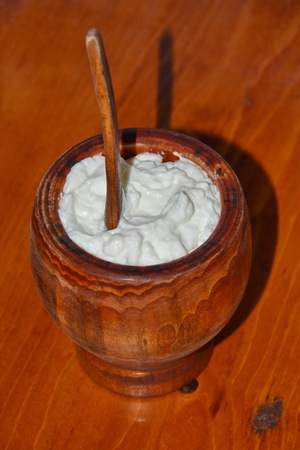 Fresh sour creamの写真素材