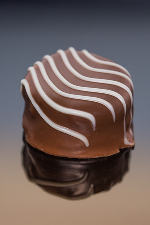 Chocolate pieces, chocolate praline, gourmet bonbonの写真素材