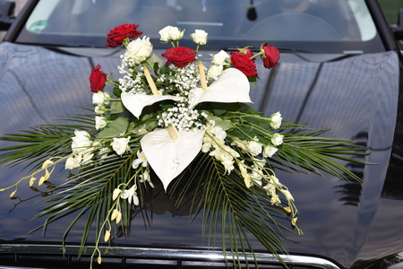 Wedding car decorationの写真素材