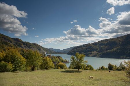 The Lake of Siriu and the Teherau Rocks Viaduct, Buzau.2017のeditorial素材