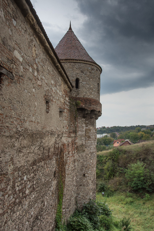 ROMANIA , Corvin Castle or Hunyadi Castle  september, 2018,Hunedoara, Transylvania,exterior viewのeditorial素材