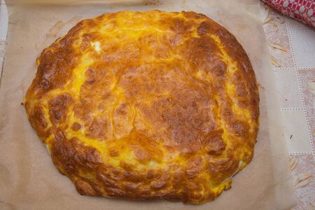 Pasca,egg and cheese pie ,traditional from Ardeal, Romania, Bistrita,Milasのeditorial素材
