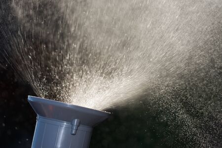 Water splash from automizer,Agricultural atomizer spraying pesticidesのeditorial素材